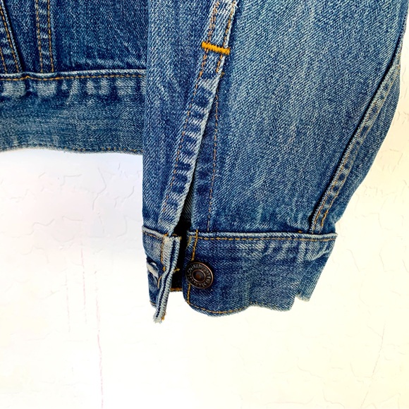 Levi’s Vintage Denim Jacket w/ Black Flag Patch & Sweet Embroidery. Super Rad ⚡️ - Picture 3 of 12